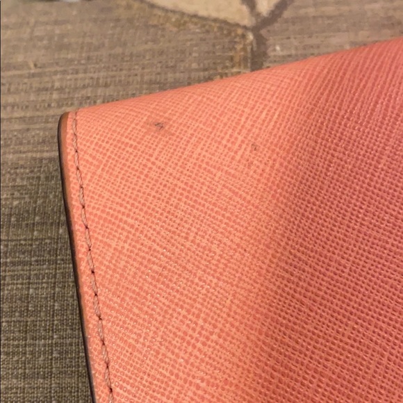 Pink Saffiano Leather Card Case - Picture 3 of 7